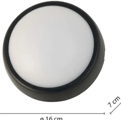 UBLO2: applique LED ronde, 700 lumen, IP54. Fournie avec 2 covers