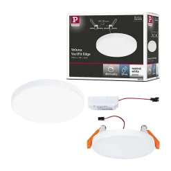 VariFit Panneau encastré LED Veluna Edge IP44 rond 90mm 6W 500lm 4000K Blanc gradable