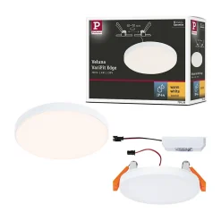VariFit Panneau encastré LED Veluna Edge IP44 rond 90mm 6W 450lm 3000K Blanc