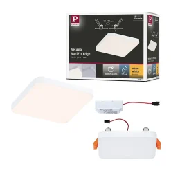 VariFit Panneau encastré LED Veluna Edge IP44 carré 90x90mm 6W 450lm 3000K Blanc gradable