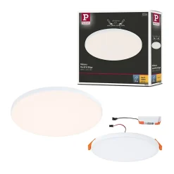 VariFit Panneau encastré LED Veluna Edge IP44 rond 160mm 12W 1100lm 3000K Blanc