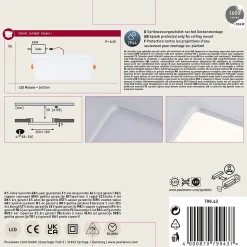 VariFit Panneau encastré LED Veluna Edge IP44 carré 160x160mm 12W 1100lm 3000K Blanc