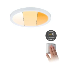 VariFit Panneau encastré LED Dim to Warm Areo IP44 rond 175mm 13W 1200lm 3 Step Dim to warm Blanc dépoli gradable