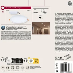 VariFit Panneau encastré LED Areo IP44 rond 175mm 13W 1200lm 4000K Blanc