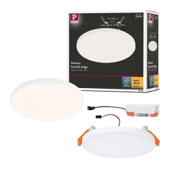 VariFit Panneau encastré LED Veluna Edge IP44 rond 120mm 8,5W 650lm 3000K Blanc