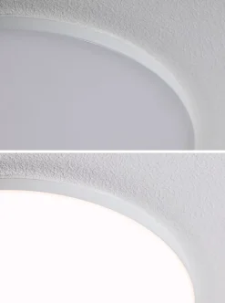 VariFit Panneau encastré LED Veluna Edge IP44 rond 120mm 8,5W 650lm 3000K Blanc