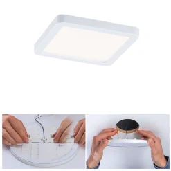 VariFit Panneau encastré LED Areo IP44 carré 118x118mm 6,5W 500lm 4000K Blanc