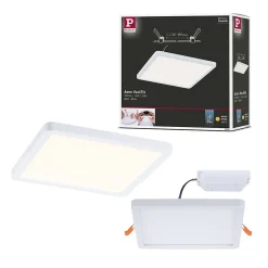 VariFit Panneau encastré LED Dim to Warm Areo IP44 carré 175x175mm 13W 1200lm 3000K Blanc