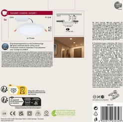 VariFit Panneau encastré LED Areo IP44 rond 175mm 13W 1200lm 3000K Blanc