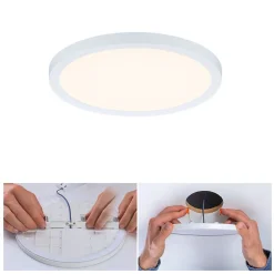 VariFit Panneau encastré LED Areo IP44 rond 175mm 13W 1200lm 3000K Blanc