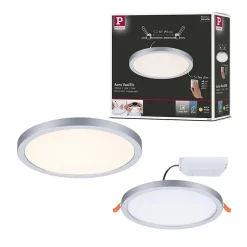 VariFit Panneau encastré LED 3-Step-Dim Areo IP44 rond 175mm 13W 1200lm 3000K Chrome mat gradable