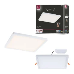 VariFit Panneau encastré LED 3-Step-Dim Areo IP44 carré 230x230mm 16W 1400lm 3000K Blanc gradable