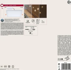 VariFit Panneau encastré LED 3-Step-Dim Areo IP44 carré 230x230mm 16W 1400lm 3000K Blanc gradable