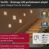 VariFit Panneau encastré LED 3-Step-Dim Areo IP44 carré 175x175mm 13W 1200lm 3000K Blanc gradable