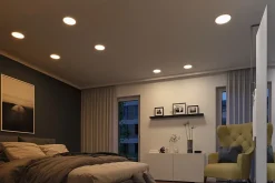 VariFit Panneau encastré LED Dim to Warm Areo IP44 rond 230mm 16W 1400lm 3 Step Dim to warm Blanc dépoli gradable