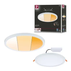 VariFit Panneau encastré LED Dim to Warm Areo IP44 rond 230mm 16W 1400lm 3 Step Dim to warm Blanc dépoli gradable