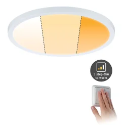 VariFit Panneau encastré LED Dim to Warm Areo IP44 rond 230mm 16W 1400lm 3 Step Dim to warm Blanc dépoli gradable