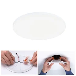 VariFit Panneau encastré LED Veluna Edge IP44 rond 200mm 17W 1500lm 4000K Blanc gradable