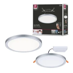 VariFit Panneau encastré LED 3-Step-Dim Areo IP44 rond 175mm 13W 1200lm 4000K Chrome mat gradable