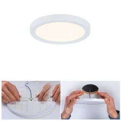 VariFit Panneau encastré LED Dim to Warm Areo IP44 rond 118mm 6,5W 550lm 3000K Blanc