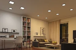 VariFit Panneau encastré LED Smart Home Zigbee 3.0 Areo IP44 carré 230x230mm 16W 1400lm Tunable White Noir gradable