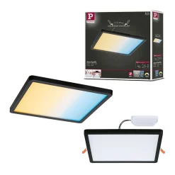 VariFit Panneau encastré LED Smart Home Zigbee 3.0 Areo IP44 carré 230x230mm 16W 1400lm Tunable White Noir gradable