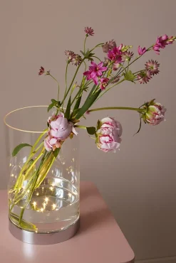 Vase lampe LED, 3W, Bouquet en verre transparent 29 cm, rechargeable - Markslöjd - Bouquet