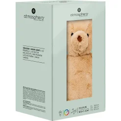 Veilleuse à pile multifonctions H.27cm peluche marron - Atmosphera