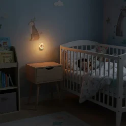 Veilleuse à prise Panda 1W, 30 lm, IP20, 2CCT, ANDY -couleur aléatoire : rose / bleu / vert / rouge