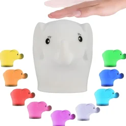 Veilleuse Akku Elephant 165x115mm RGBW+ Blanc Silicone