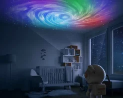 Veilleuse astronaute projecteur d'étoiles LED integrée RGB 15W IP20 H.23cm BigBen Connected