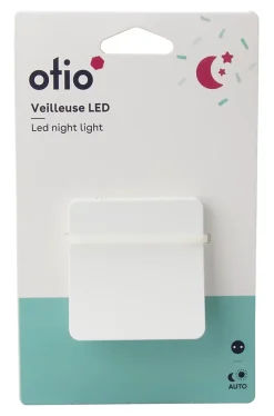 Veilleuse crépusculaire LED intégrée blanc neutre IP20 0,28W l.6xH.6xP.2,8cm Otio
