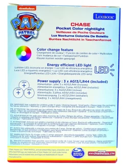 Veilleuse en 3D avec variation de couleurs Pat Patrouille Chase