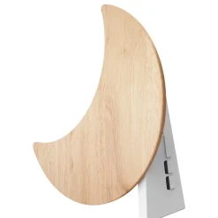 Veilleuse enceinte bluetooth lune en bois blanc chaud 15W BigBen Connected