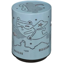 Veilleuse enfant LED Push - métal - H11 cm - Bleu ourson- Atmosphera