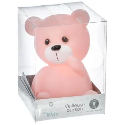 Veilleuse enfant Ourson - H14 cm - Blanc- Atmosphera