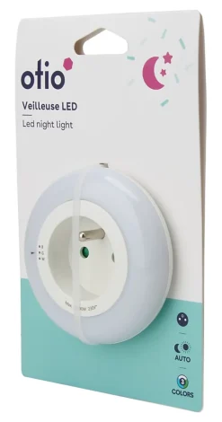 Veilleuse gigogne LED intégrée blanc neutre IP20 0,5W ⌀6.5xP.3,5cm Otio