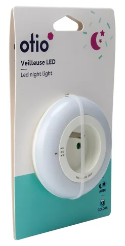 Veilleuse gigogne LED intégrée blanc neutre IP20 0,5W ⌀6.5xP.3,5cm Otio
