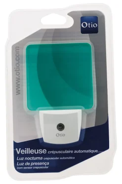 Veilleuse LED Otio IP20 1W vert l.13 x H.20 x P.5 cm