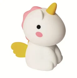 Veilleuse licorne en silicone RGB 0,5W blanc et rose Seynave, Electra