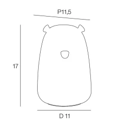 Veilleuse ourson LED integrée RGB 1W IP20 H.17cm Corep
