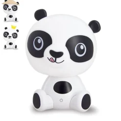 Veilleuse Panda LED, intensité variable, 2 accesoires inclus (couronne / chapeau), USB rechargeable, RVB / Blanc chaud