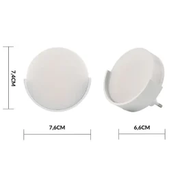 Veilleuse Prise LED 1W Ronde avec Capteur Crépusculaire 220V - SILAMP