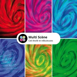 Veilleuse XL projecteur LED Cosmolite, 5 modes d'éclairage, enceinte bluetooth intégrée, minuteur intégré, rechargeable USB