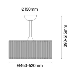 Ventilador de teto com luz LED bordô