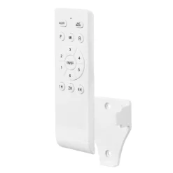 Ventilateur Bayomo 59 W, 6 980 lm, blanc, 4 pales, diamètre 34,5/42 x 50/107 mm, 3 couleurs. Télécommande DC, intensité réglable