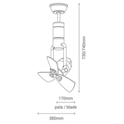 Ventilateur d'air de zone de plafond SPOT 40 , un ventilateur très original