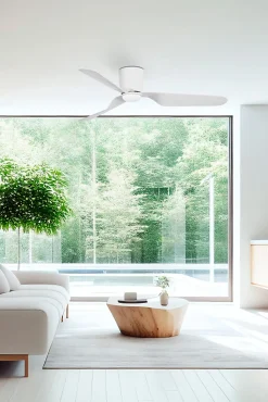 Ventilateur DC PEMBA L LED Blanc