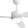 Ventilateur de plafond 46" avec éclairage LED 18 W, télécommande, blanc, 116,8 x 116,8 x 54 cm
