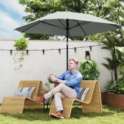 Ventilateur de plafond 107 cm avec lumière et télécommande, moteur DC réversible, 6 vitesses, LED 18W dimmable, blanc